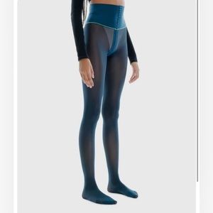 Sheertex teal classic sheer rip-resist tights size m